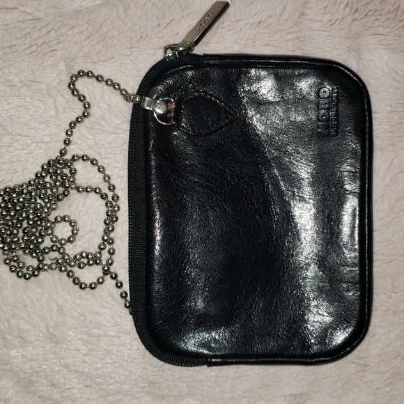 HOBO Handbags - HOBO BRAND- Black Leather Small Crossbody with Chain Strap